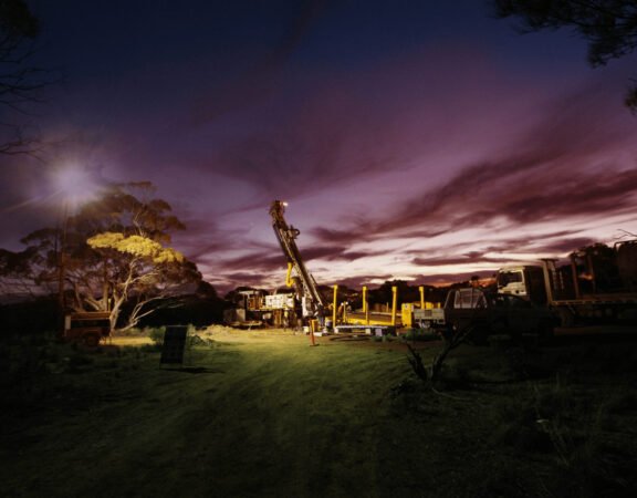 Drill rig at one of Investigator Resources’ projects.