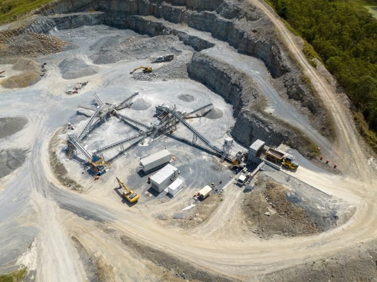 Birdseye view of mining operations in Queensland.