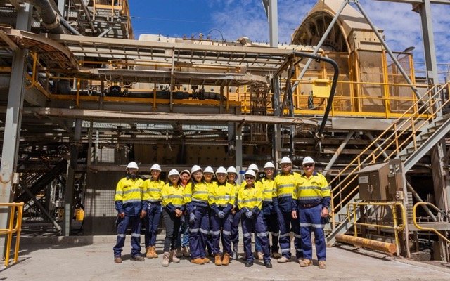 Workers at the Kalgoorlie consolidated gold mines.