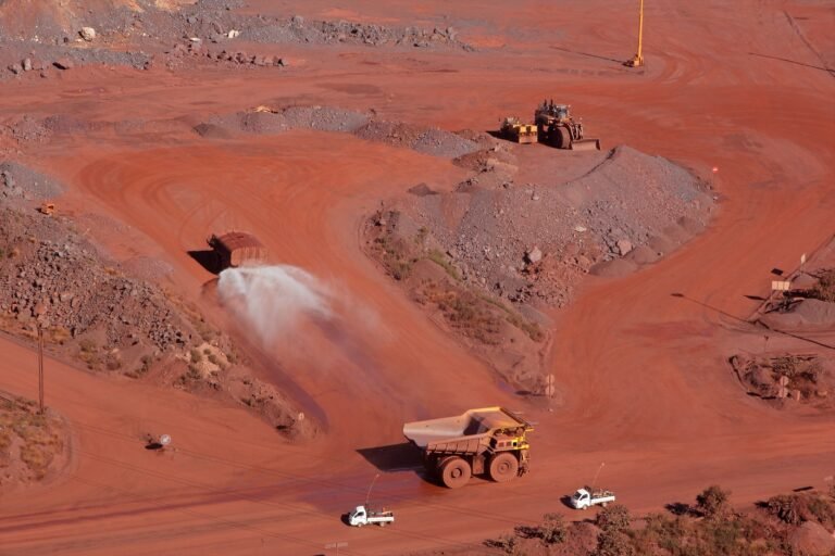 Large open-pit iron ore mine.