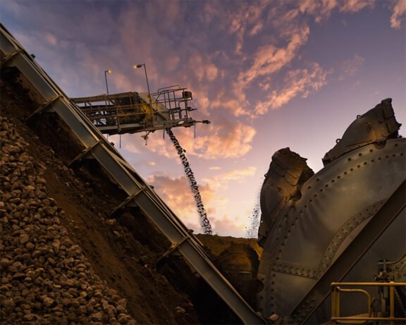 Mine operations underway.