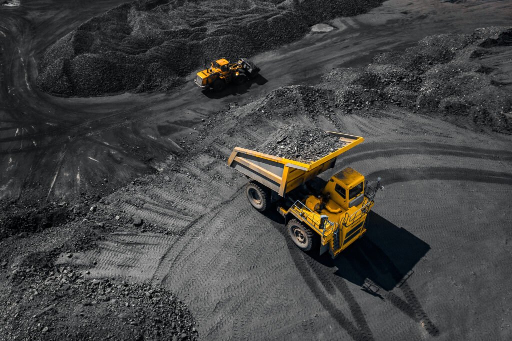Open pit coal mine.