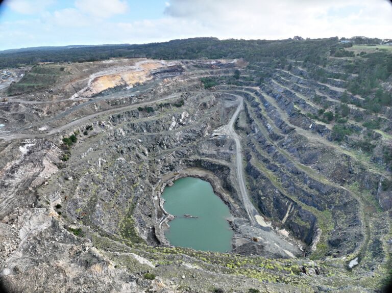 Dolphin tungsten mine open cut mine.