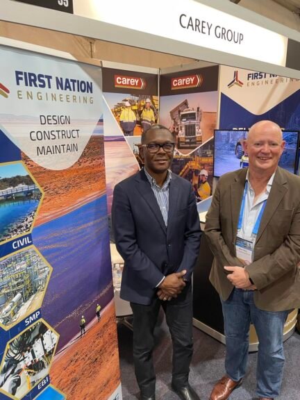 (L-R) First Nation Engineering (FNE) chief executive Moses Panashe and FNE director Glen Weir.