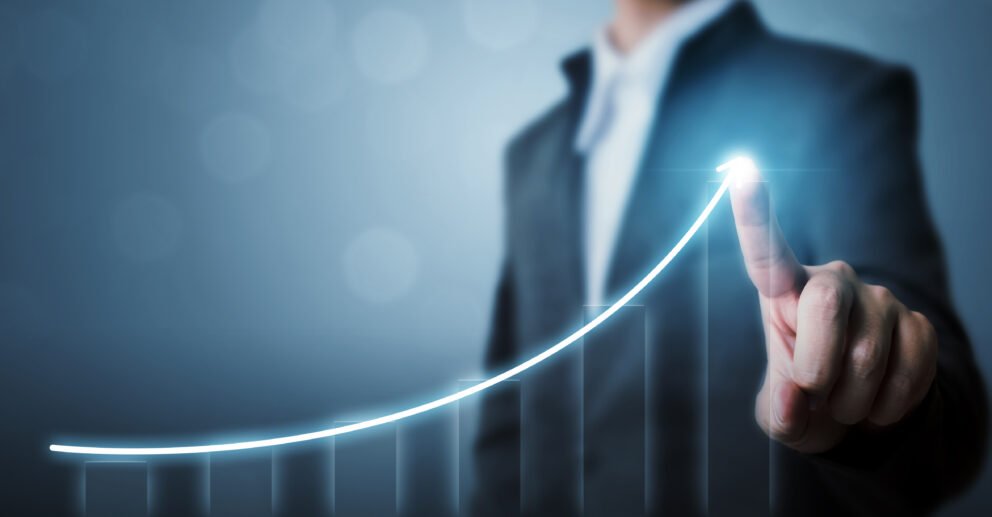 Graph showing an increase.