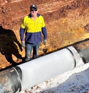 600mm DICL pipe freeze to allow valve replacement