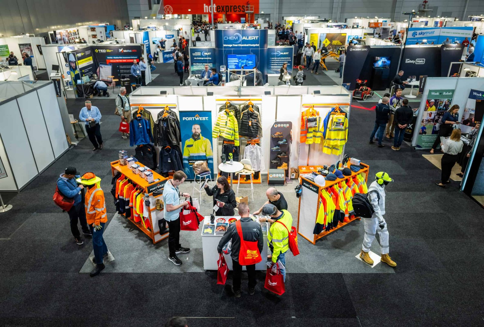 (Image source: IEC) Aerial view of the Workplace Health & Safety Show. 