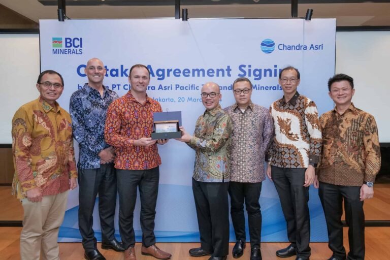 (Image source: Chandra Asri) Delegates from BCI Minerals and Chandra Asri in Indonesia for the signing of the offtake agreement.
