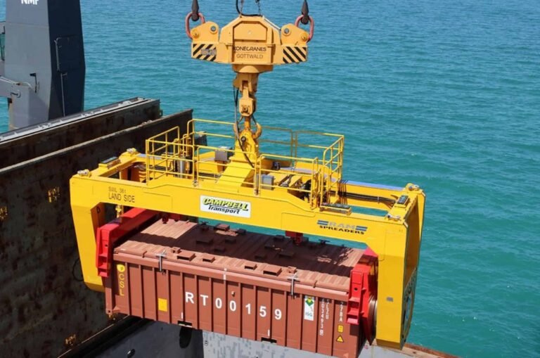 (Image source: Sheffield Resources) Vessel loading zircon concentrate at Port of Broome.