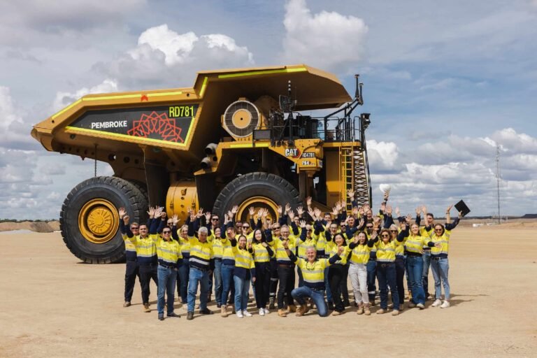 (Image source: Pembroke Resources) Staff at the opening ceremony of Olive Downs.