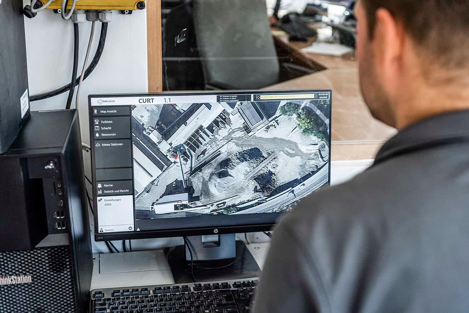 With CURTPro software, site wide dust issues can be managed by computer or tablet from a central control room.