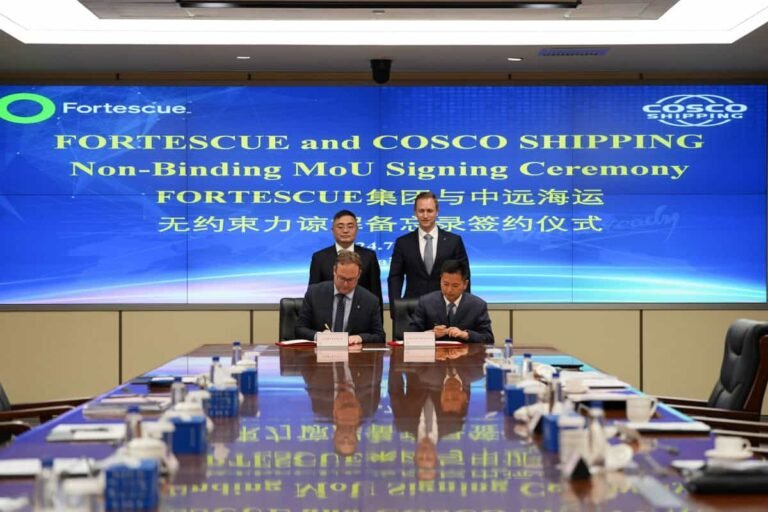 (Image source: Fortescue) This collaboration builds on Fortescue’s research and development to decarbonise shipping, including the development of a ship engine which received the world’s first certification to use ammonia in combination with diesel as a marine fuel.