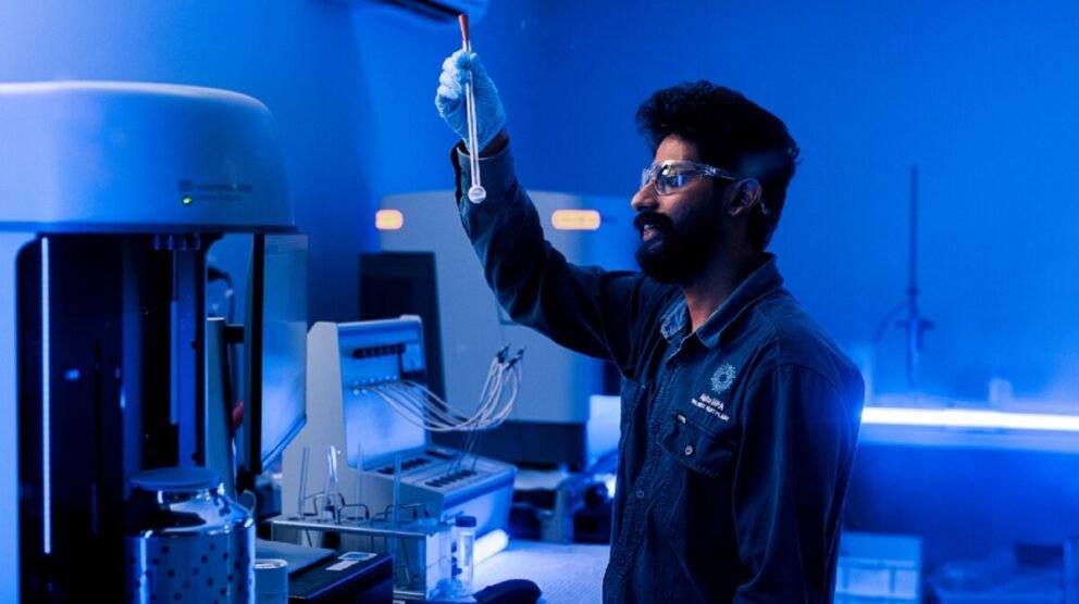 (Image source: Alpha HPA) Alpha HPA product development engineer Dr Nikhil Aravindakshan at the company’s Product Development Centre in Brisbane.