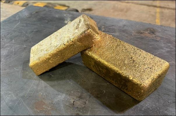 (Image source: Greatland Gold) First Greatland Telfer gold bars.