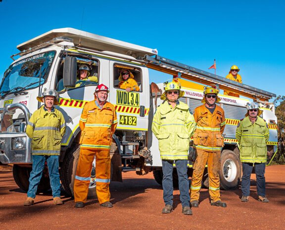 (Image source: Alcoa Corporation) Many members of Alcoa’s workforce are volunteer bushfire fighters, including these representatives of various brigades who work at the Willowdale bauxite mine in the South West of WA.