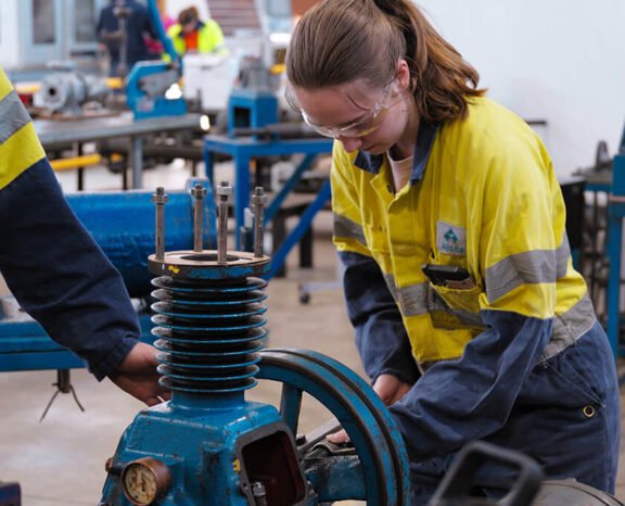 (Image source: Alcoa Australia) Fourth-year Alcoa apprentice mechanical fitter Heidi Blurton says the ongoing learning has been amazing.
