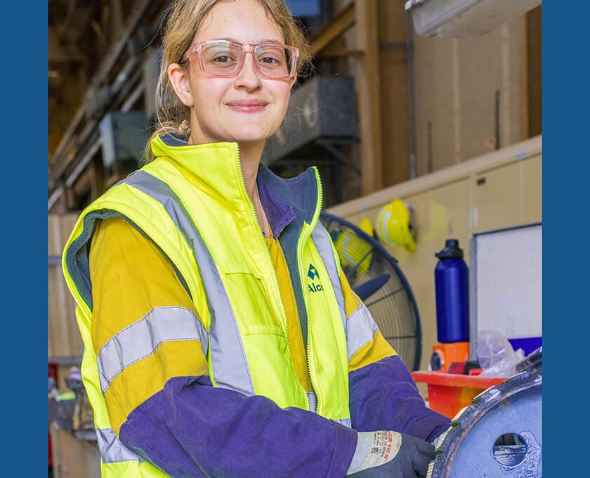 (Image source: Alcoa Australia) First-year apprentice Taleeyah Homewood says the immediate hands-on aspects of the role have been a highlight.
