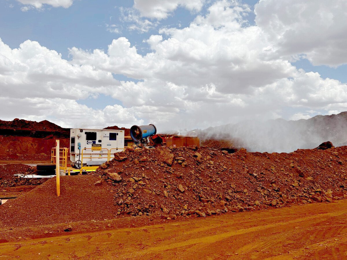 Suppressing dust using innovative misting systems
