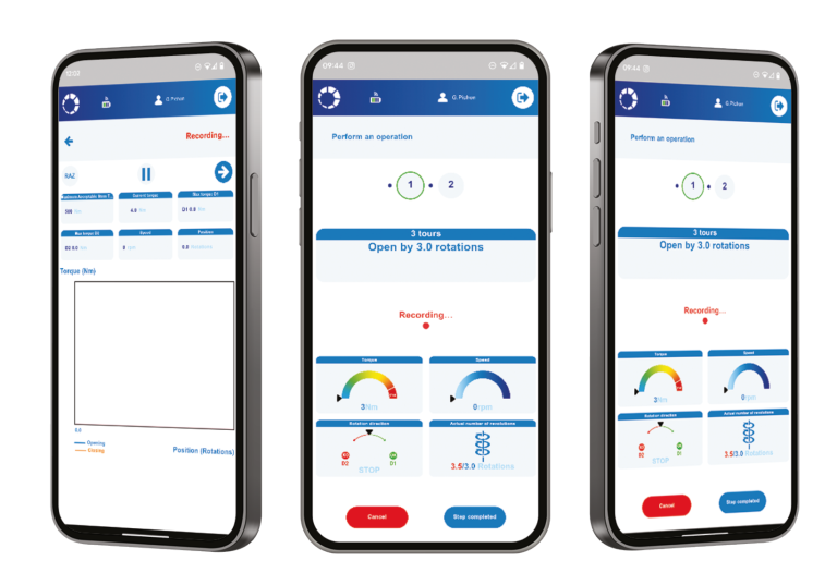 Modec Connect app-screens