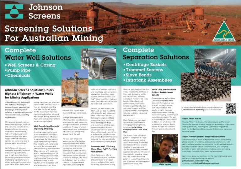 Screening solutions for Australian mining