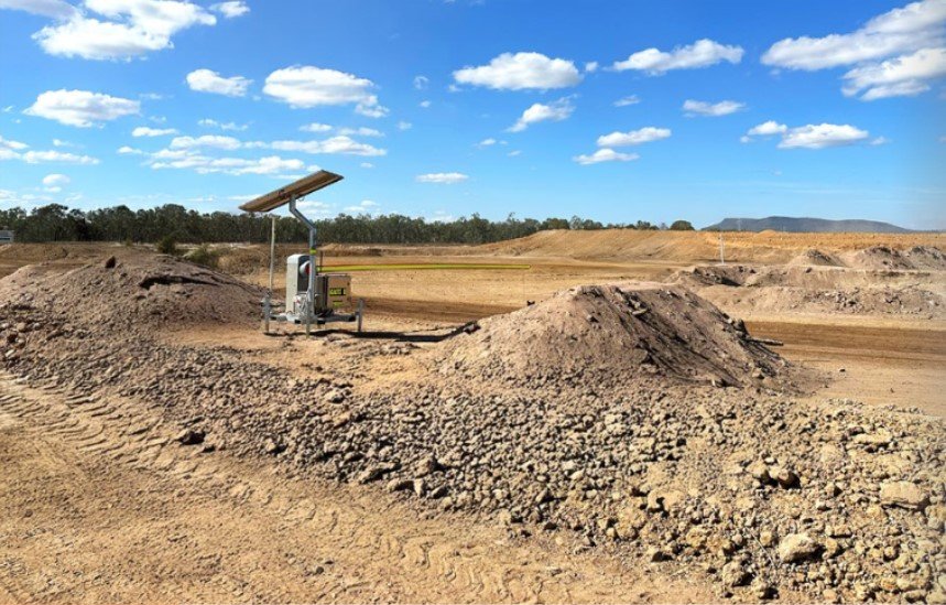 Solar-powered, relocatable boom gates