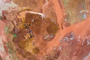 Aerial,Photography,Of,Drilling,Rigs,And,Excavators,Working,On,Site