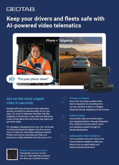 Keep your drivers and fleets safe with AI-powered video telematics